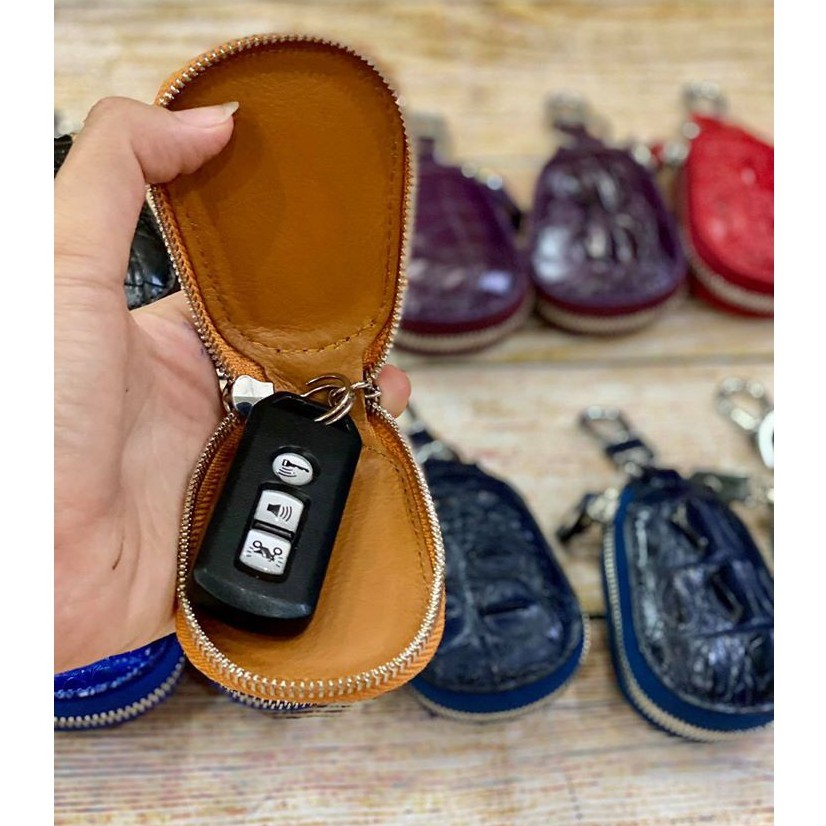 MÓC KHÓA XE HƠI DA CÁ SẤU THẬT 100%