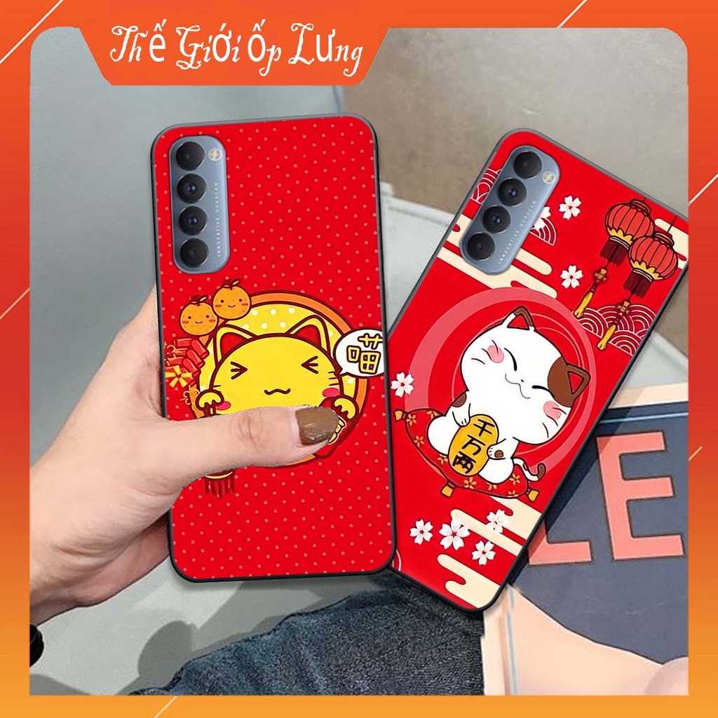 Ốp lưng Oppo reno 4 / 4 Pro Mèo thần tài tết may mắn
