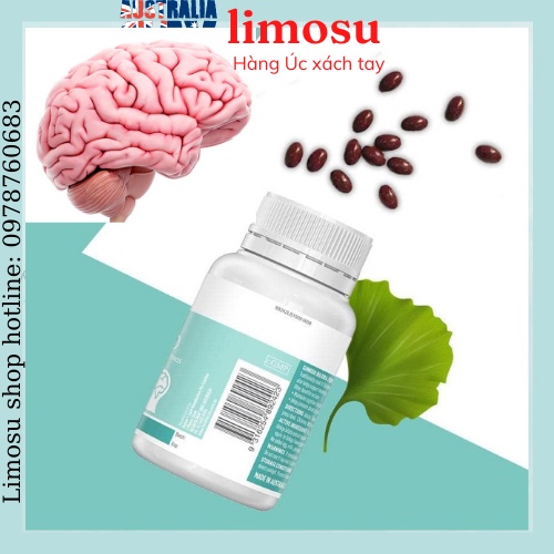 Viên uống bổ não Healthy care ginkgo bibola 100 viên của Úc- ĐỦ BILL-ĐI AIR-DATE XA