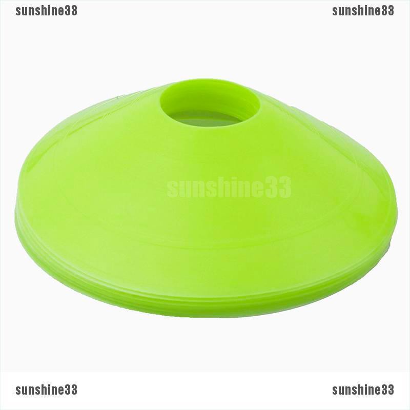 【COD•suns】10pcs/set Soccer Discs Bucket Marker Training Sign Flat Cones Marke