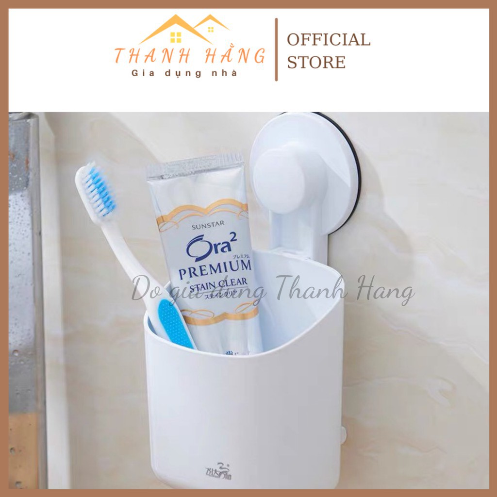 Kệ bàn chải đánh răng treo tường đồ dùng cá nhân freeship kệ treo đồ màu trắng đơn kệ hít tường