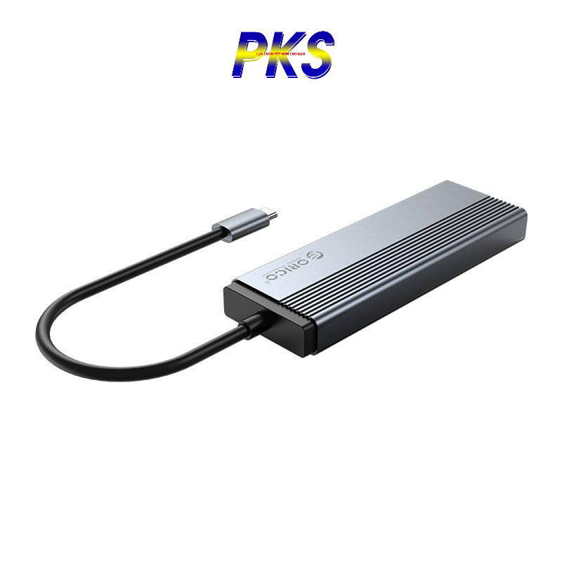 Đế cắm đa năng 5 trong 1 cổng Type C ra 1 cổng mạng LAN RJ45, 3 USB 3.0, 1 PD Type-C Orico 5SXRJ-GY - Hàng chính hãng