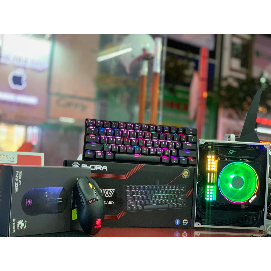 Tai nghe chơi game có dây E-Dra EH401 Black - Led RGB  - Bass căng - Kết nối Jack 3.5mm- Dùng được cho điện thoại