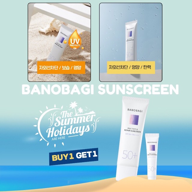 (MUA 1 TẶNG 1) Kem chống nắng Banobagi 50ml tặng tuýp 15ml | BigBuy360 - bigbuy360.vn