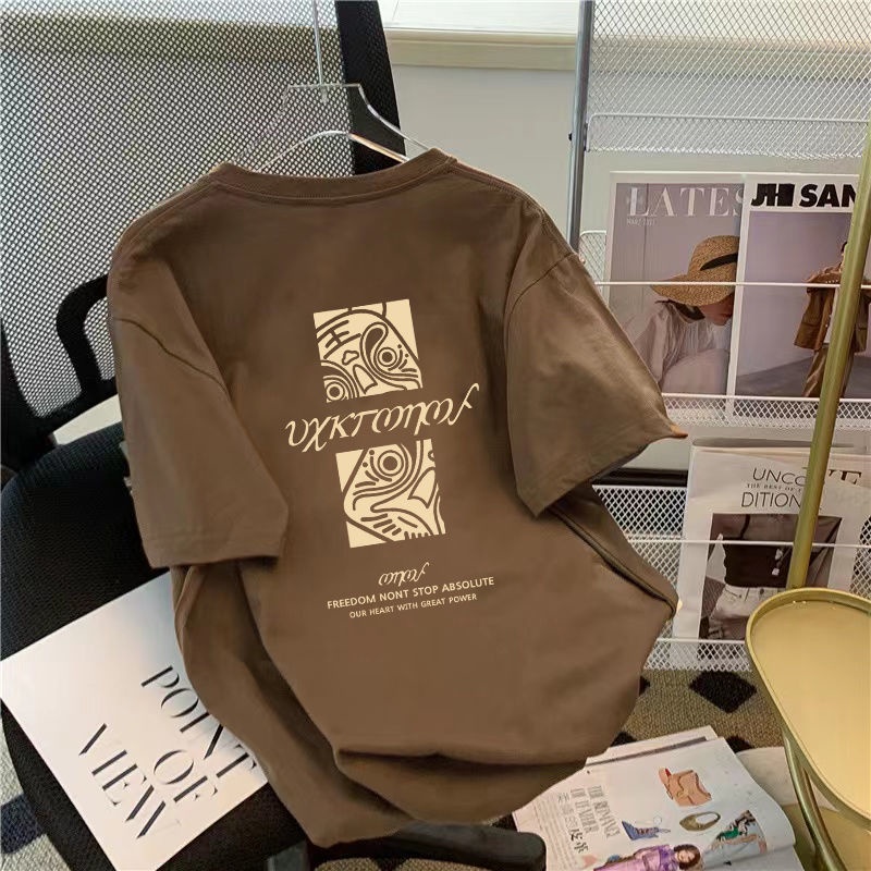 Áo Thun Tay Ngắn In Chữ Cỡ Lớn Thời Trang Mùa Hè Dễ Thương Cho Nữ