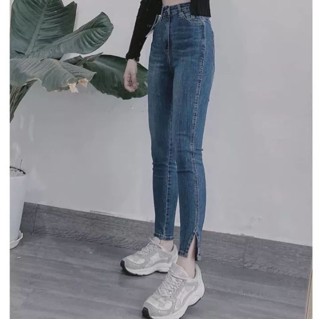QUẦN JEANS NỮ DÀI ÔM CO DÃN XẺ ỐNG
