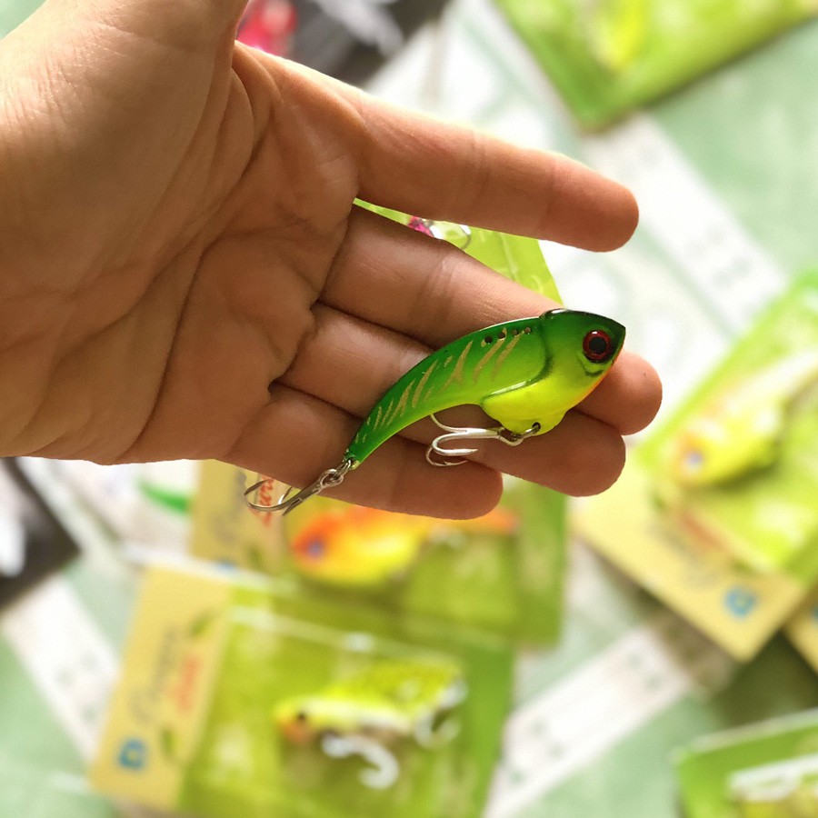 Bộ ba mổi giả cá sắt Orichi - fishen - cicada loại 10g 4cm lưỡi BKK, Mồi giả câu lure chìm câu cá lóc siêu nhạy