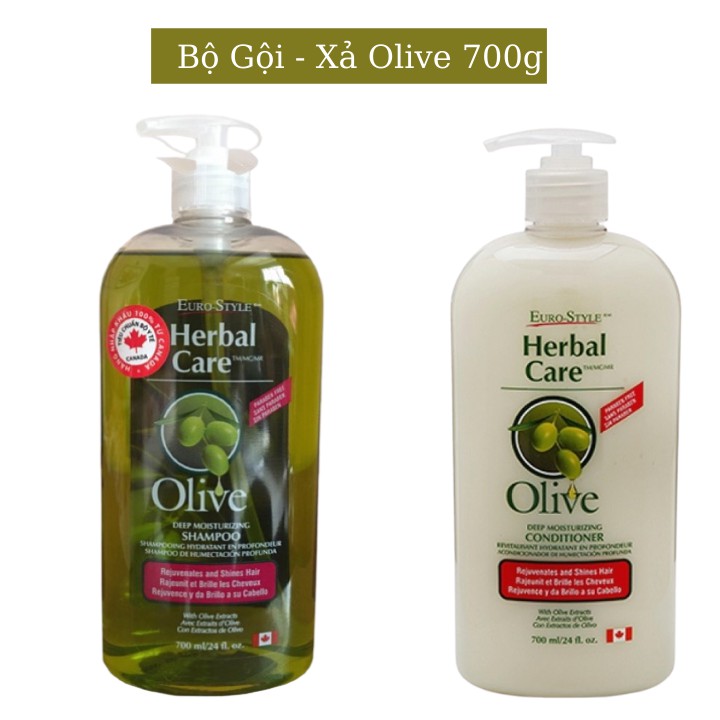 Dầu gội-xả Herbal care Olive 700ml _Canada