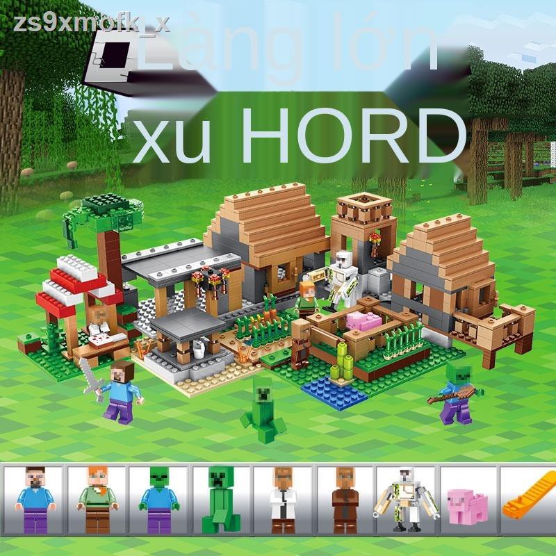 ¤Lego Minecraft Building Block Boy Puzzle Lắp ráp Toy Village House Xếp hình cho trẻ 6-14 tuổi