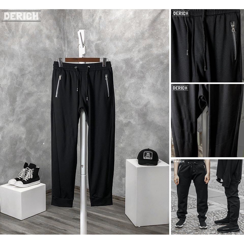 Quần Jogger Nam Nữ thun Poly NANU WEAR khóa kim loại phong cách đường phố DX - 166