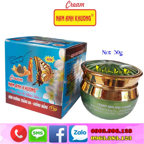 Kem Dưỡng Trắng Da - Chống Nắng 8 tác dụng Nam Anh Khương VIP (30g)