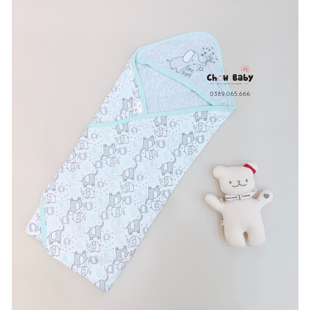 CHĂN Ủ ĐA NĂNG CÓ MŨ LITTLE DUCK CHO BÉ