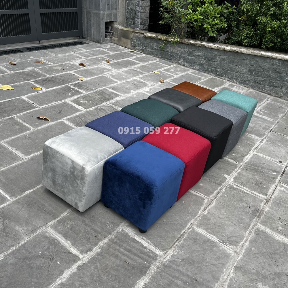 Đôn ghế sofa vuông 35*35cm nhiều màu sắc hàng có sẵn giao toàn quốc