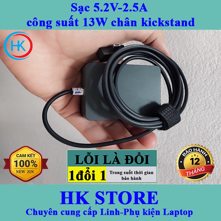 Sạc Microsoft Surface 5.2V-2.5A Công Suất 13W chân kickstand 1623 1624 1645 1706 1751