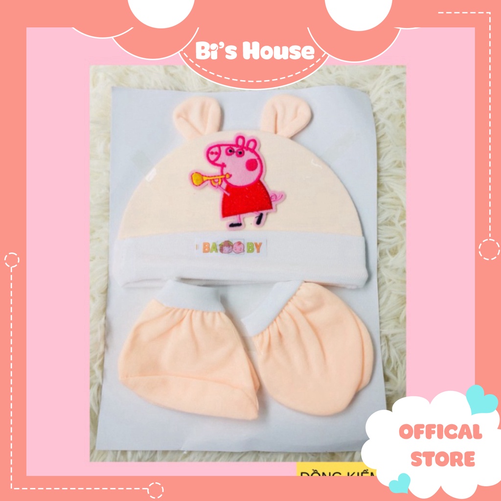 🌟 Combo cho bé sơ sinh - mũ kèm bao tay chân cho bé sơ sinh, chất liệu cotton thấm hút mồ hôi