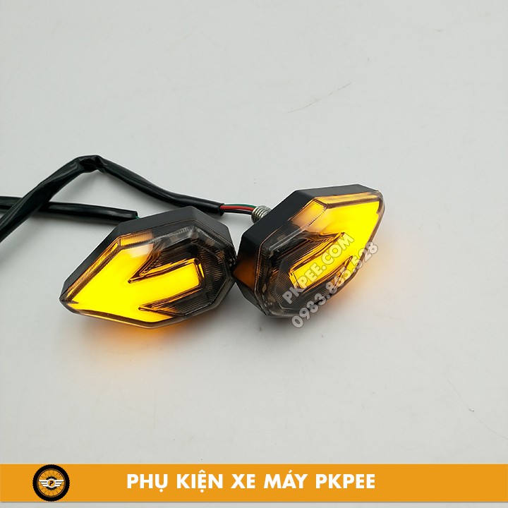 Xi Nhan Led Kiểu Mũi Tên Gắn Nhiều Loại Xe