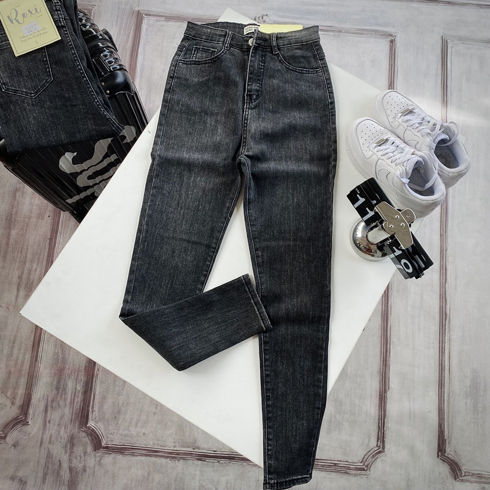 Quần jean nữ NEYUJEANS Skinny Lưng Cao, Chất Liệu Co Dãn Cao Cấp, Ống Ôm tregging, Dáng Đứng 3 Màu | BigBuy360 - bigbuy360.vn