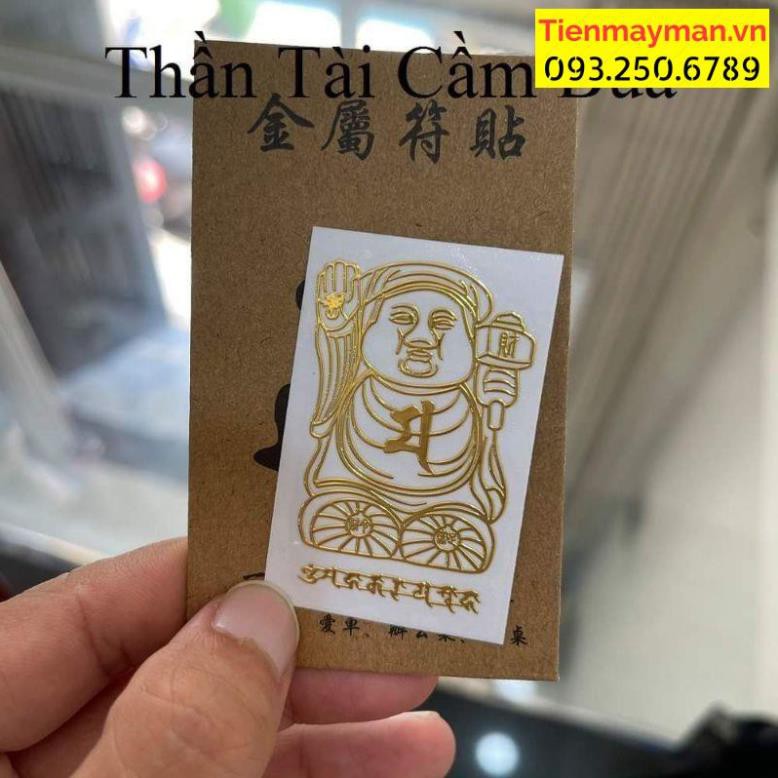 Combo 4 miếng dán điện thoại tài lộc, buôn may bán đắt phù hợp các dòng điện thoại, đẹp lung linh.