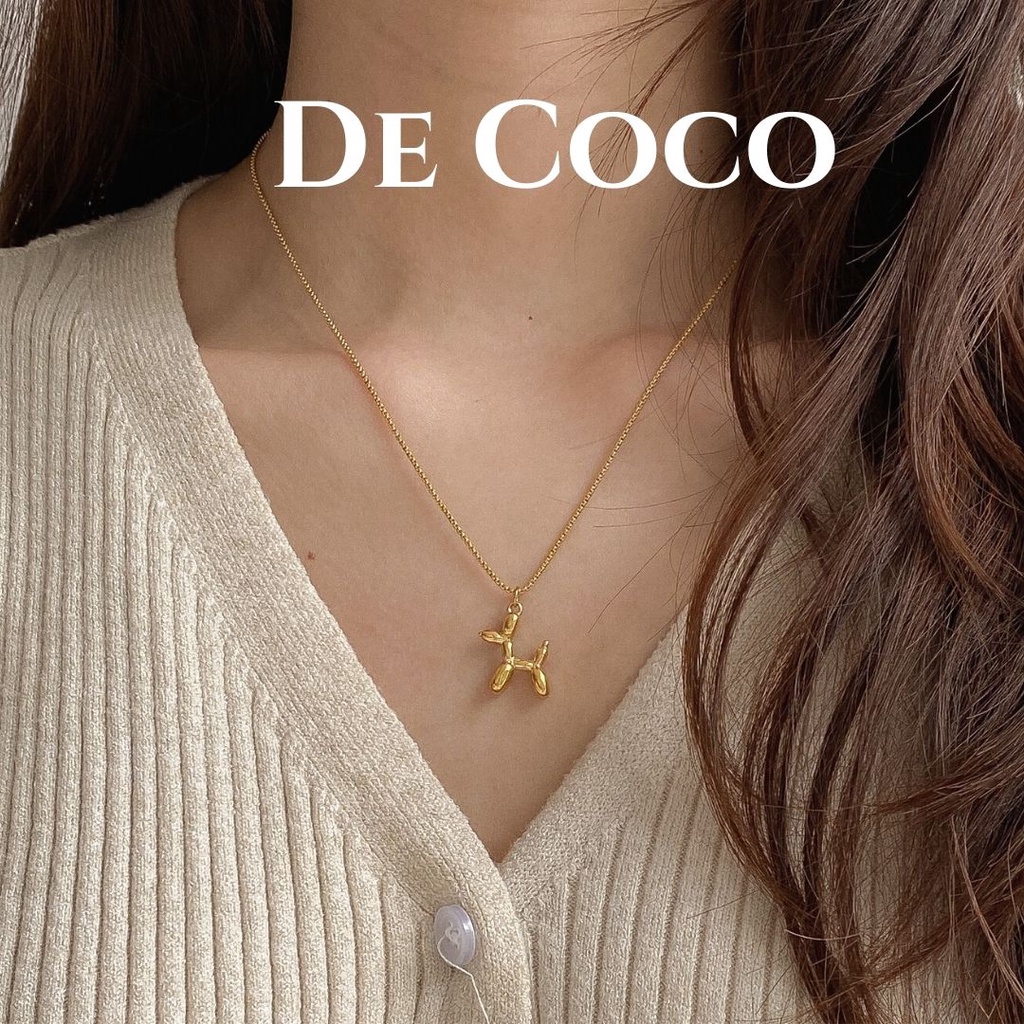 [KHÔNG ĐEN GỈ] Vòng cổ titan hình chó, dây chuyền hình cún Snoopy De Coco decoco.accessories