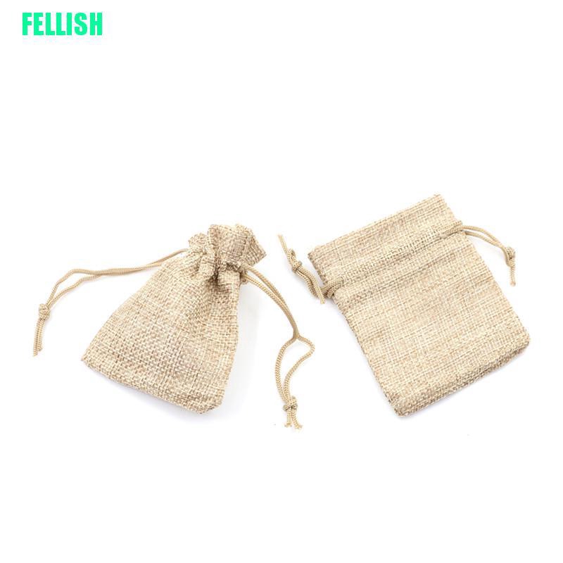 Bộ 10 Túi Vải Bao Bố Nhỏ Xinh Đựng Quà Cho Tiệc Cưới