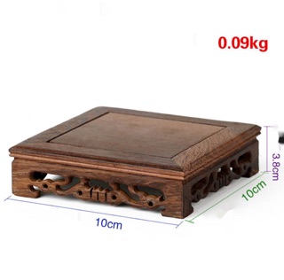 Bộ 4 đế gỗ , đôn gỗ vuông chạm khắc