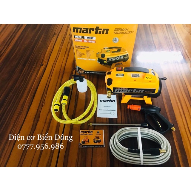 Máy rửa xe ♥️ FREESHIP ♥️ máy rửa xe MARTIN M3001 3000W chỉnh áp JAPAN chất lượng cao