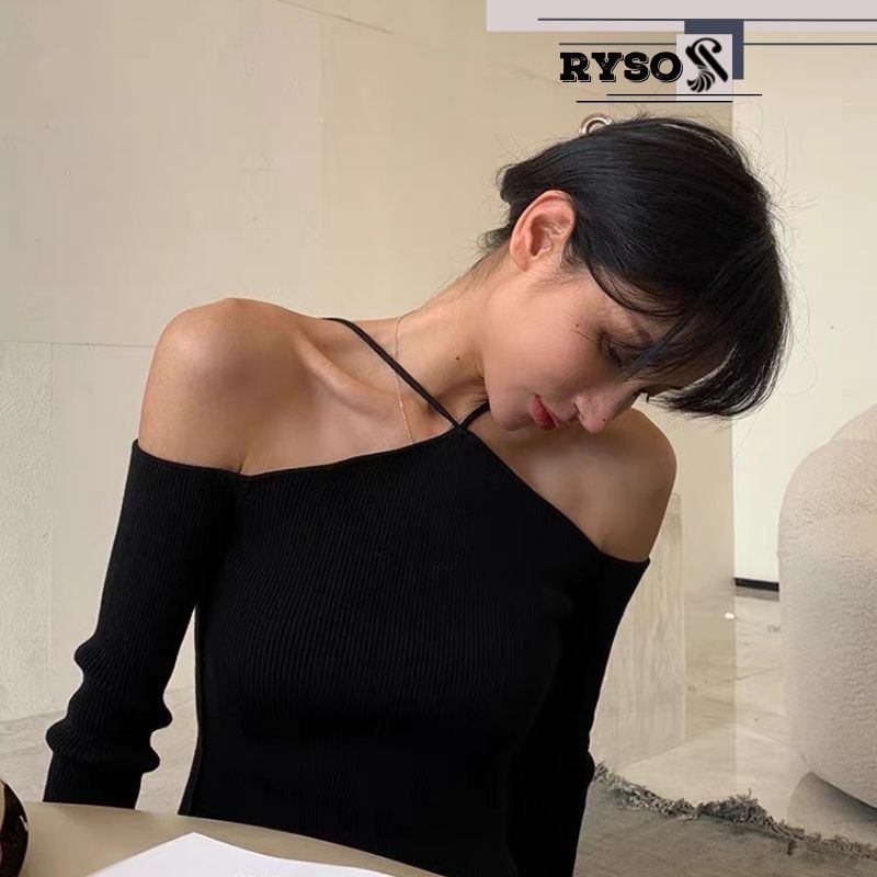 Áo kiểu dây chéo chất borip gân kiểu dáng hiện đại sexy cho nữ siêu cá tính