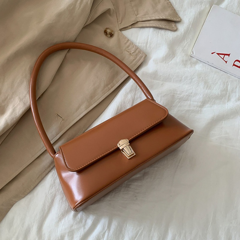 Túi Xách Da PU Màu Trơn Phong Cách Vintage Cho Nữ