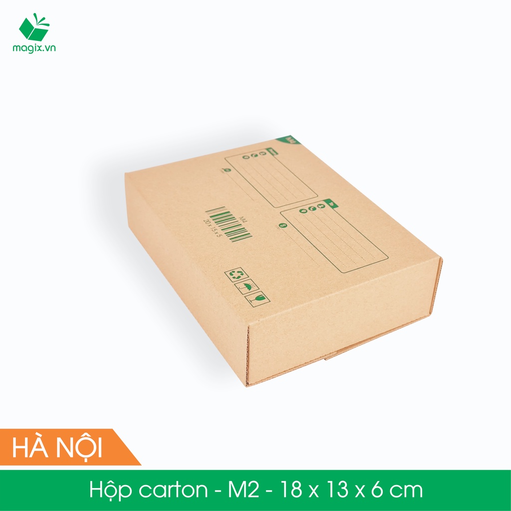 M2 - 18x13x6 cm - 25 thùng hộp carton đóng gói