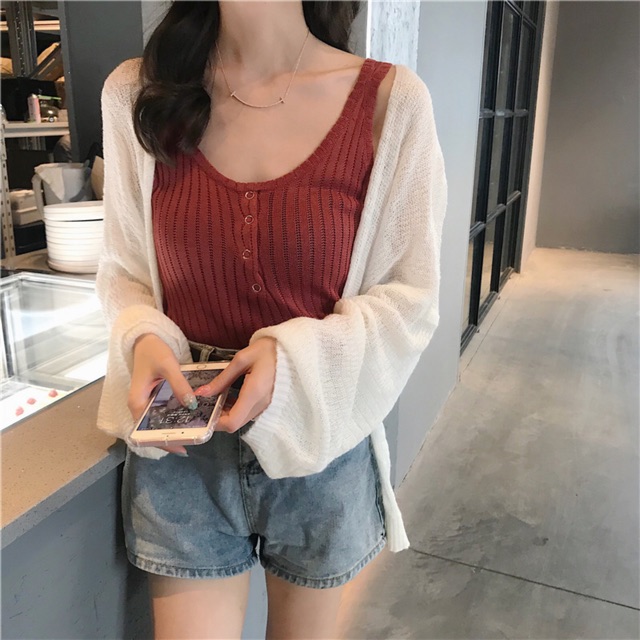 Áo khoác cardigan len mỏng siêu hot