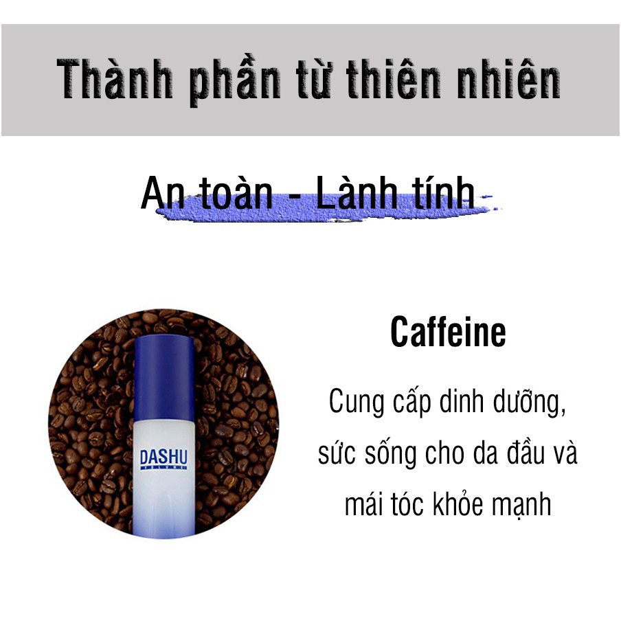 Xịt phồng tóc cho nam giữ nếp không làm hư tổn tóc DASHU Caffeine Power Air Booster 120ml (Ultra Hard) XT04