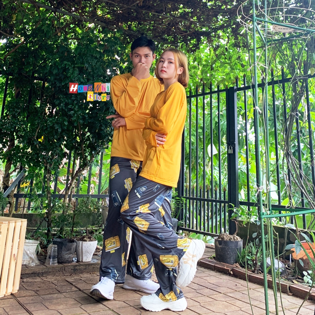 Quần Hoạt Hình Dài Đồ Quay Băng Ống Rộng Cartoon Pant V2 Oversize Ulzzang Unisex - MM