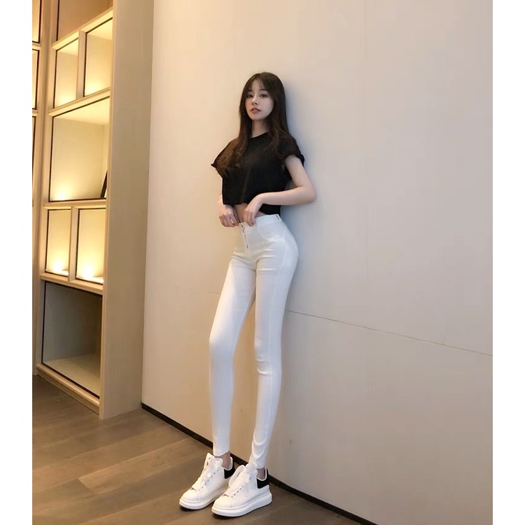 QUẦN JEAN NỮ LƯNG CAO HAIQUANG QUẦN BÒ CẠP CAO TÔN DÁNG GỢI CẢM SKINNY ÔM DÁNG