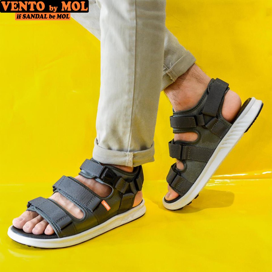 Giày sandal Vento unisex nam nữ 3 quai ngang siêu nhẹ có quai hậu cố định cho cặp đôi mang đi học đi biển du lịch NB03BB