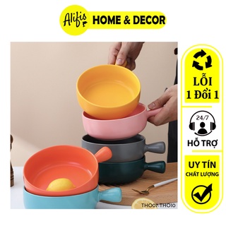 Khay nướng sứ có tay cầm nhiều màu sắc