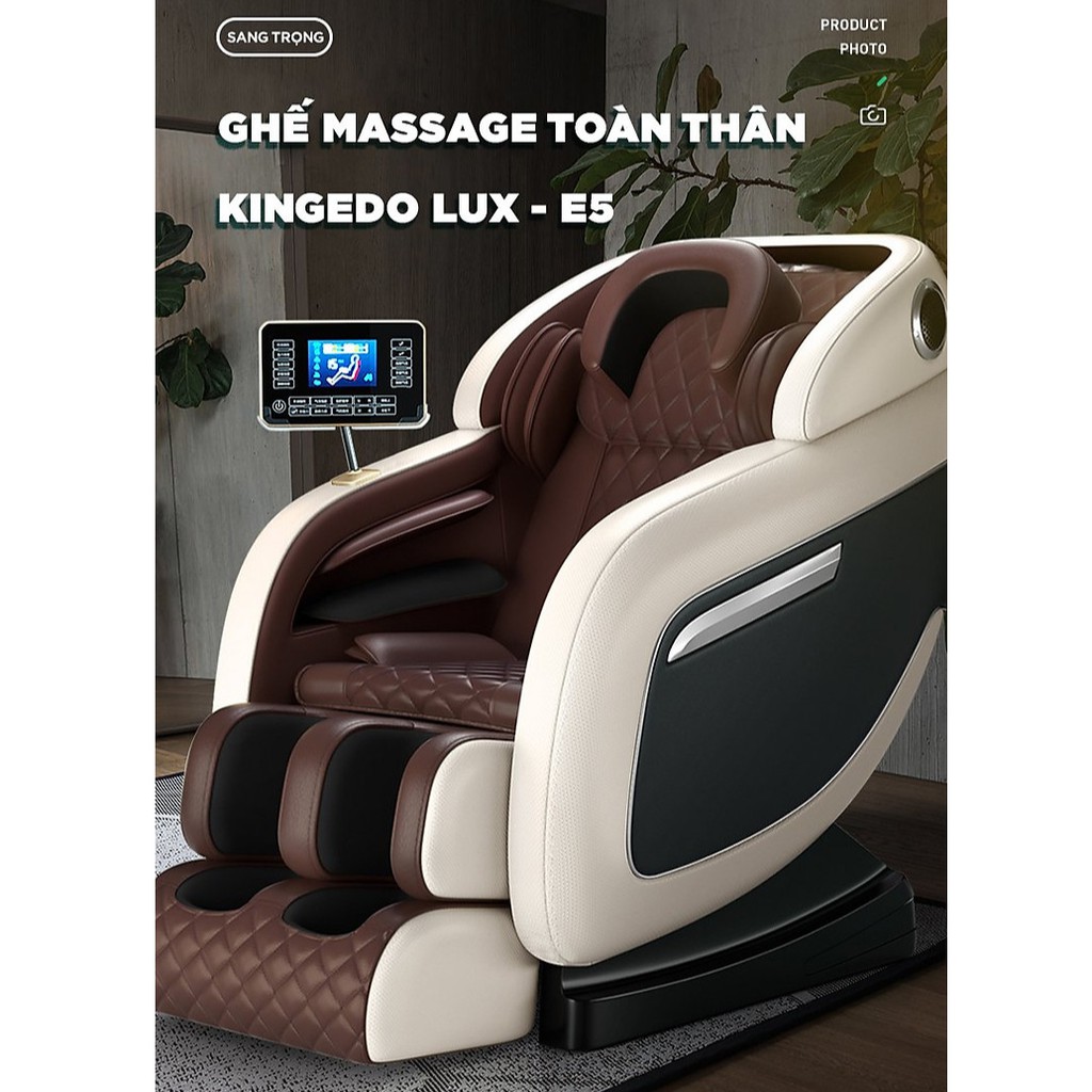 Ghế Massage Toàn Thân KING EDO 3D LUX-E5 💖𝐅𝐑𝐄𝐄 𝐒𝐇𝐈𝐏💖  Máy Mát xa Nhiệt - Chuyên Sâu Cho Cổ, Vai, Gáy, Lưng, Eo, Chân