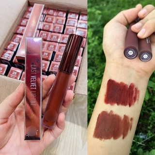 Son đỏ nâu handmade vỏ đỏ lipstick như hình