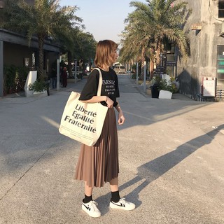Chân váy dài Xếp ly Vintage 2 màu chuẩn loại 1 (oder)