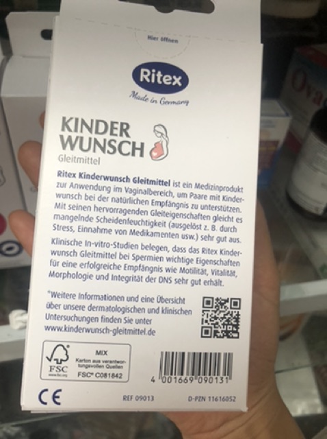  Kinder wunsch gel bôi trơn