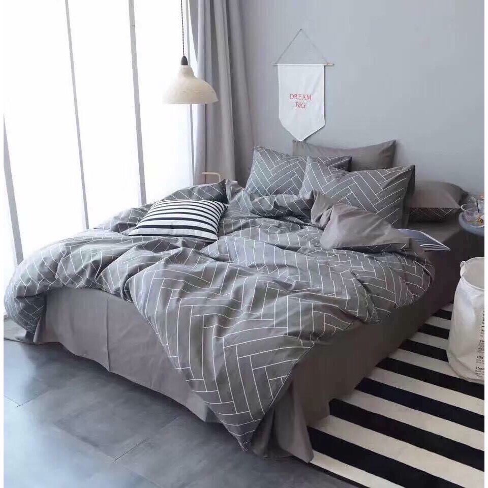 [RẺ VÔ ĐỊCH] Bộ Chăn Ga Cotton Poly Hàng Nhập Cao Cấp - Chăn Ga Họa Tiết Sang Chảnh (Miễn Phí Bo Chun Toàn Bộ)