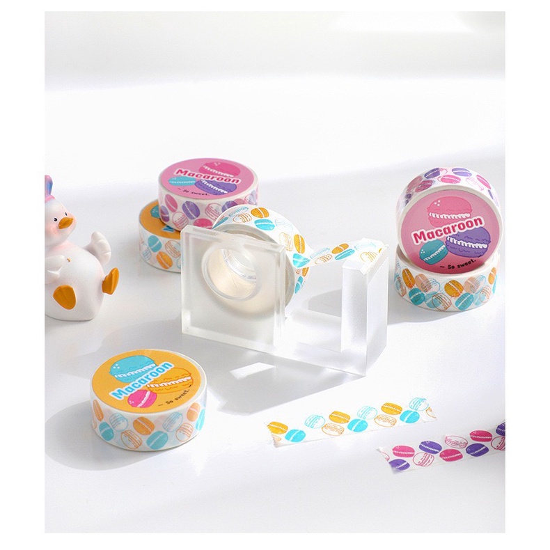 Băng Keo / Washi Caro Hoạ tiết Da beo &amp; Bơ Tan Chảy (1.5cmx3m)