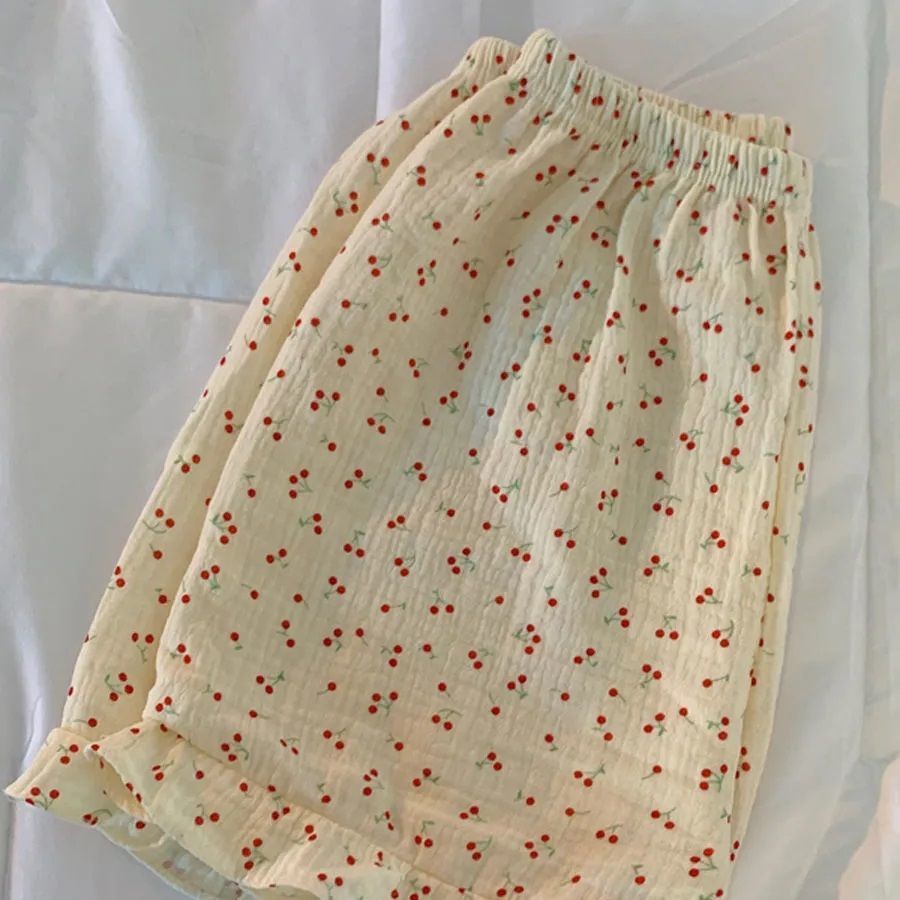 Jiashucheng Bộ Đồ Ngủ Áo Sát Nách Phối Quần Short Mỏng Màu Sắc Ngọt Ngào Phong Cách Hàn Quốc Thời Trang Mùa Hè Cho Nữ