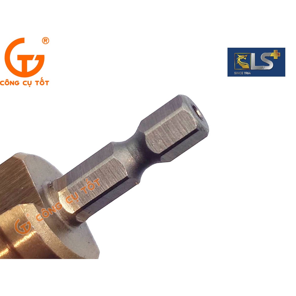 Mũi khoan tháp bước thẳng chuôi lục LS+
