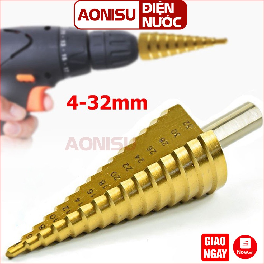 Mũi Khoan Hình Tháp LS+ (4-32mm) - Mũi Khoan Đa Năng, Chất Liệu Thép Chịu Nhiệt Cao, AONISU (shop có bán đủ size)