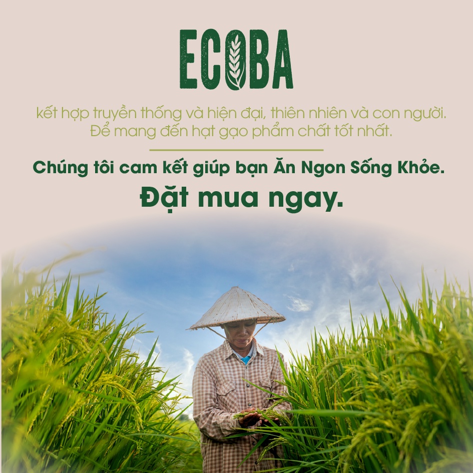 Gạo hữu cơ cao cấp/ECOBA Ngọc Mễ 1kg