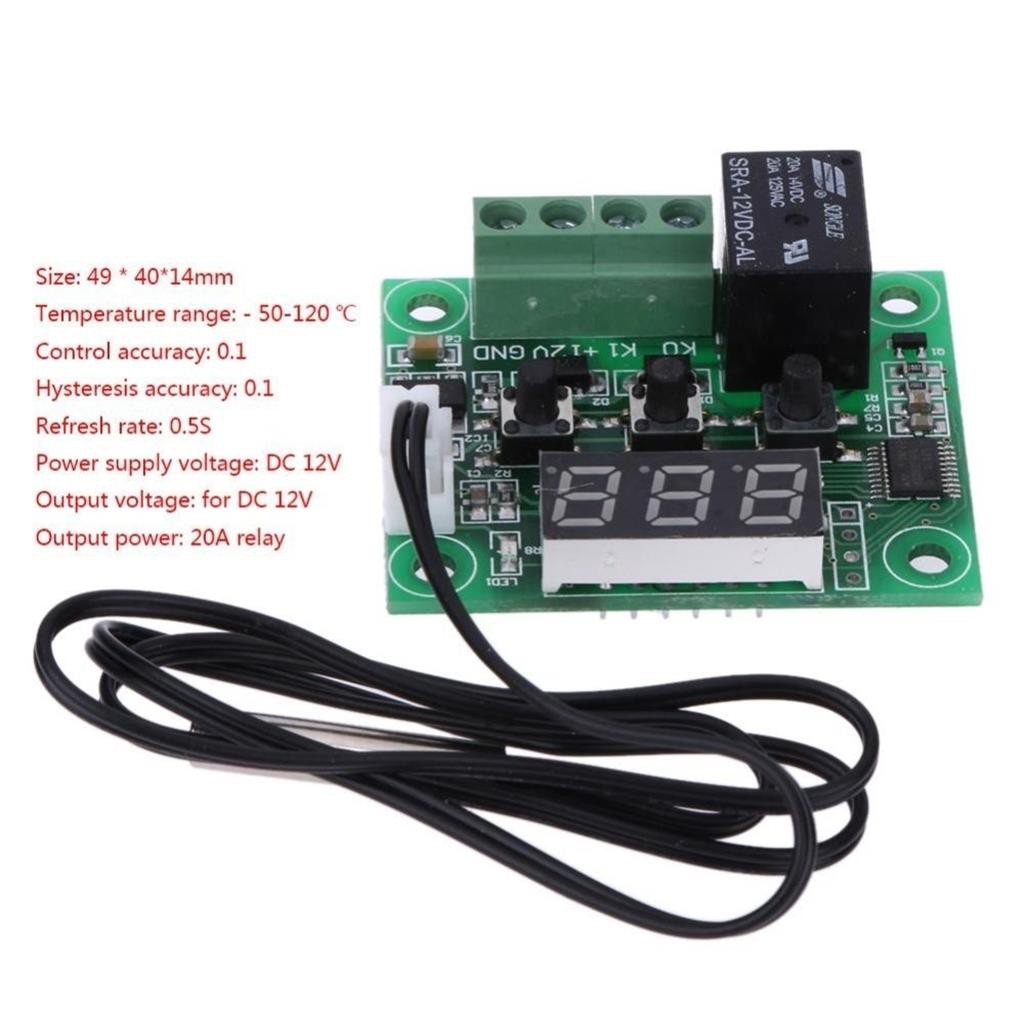 Mạch cảm biến kiểm soát nhiệt độ ấp trứng w1209 relay 12vdc xh-w1209 -dc3504