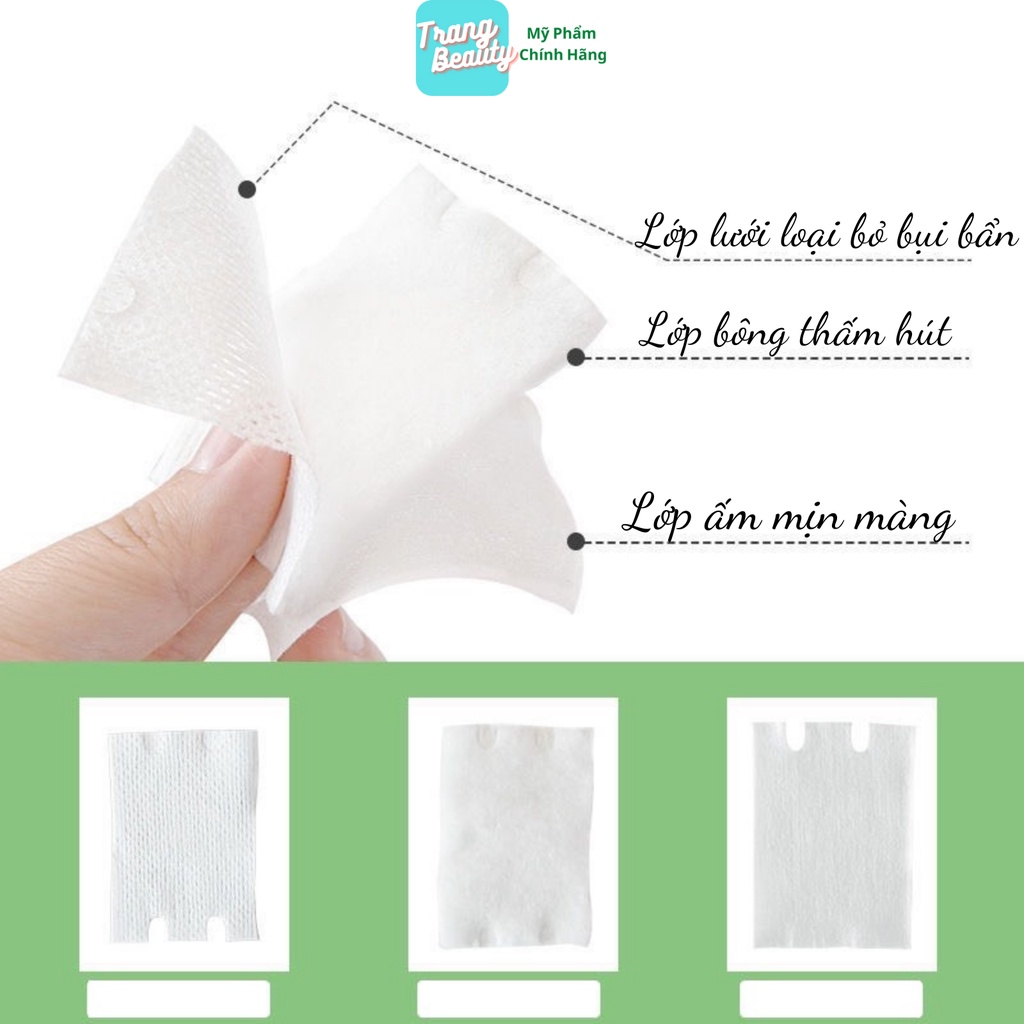 Bông Tẩy Trang 200 Miếng Uli Xanh Lá JY-328