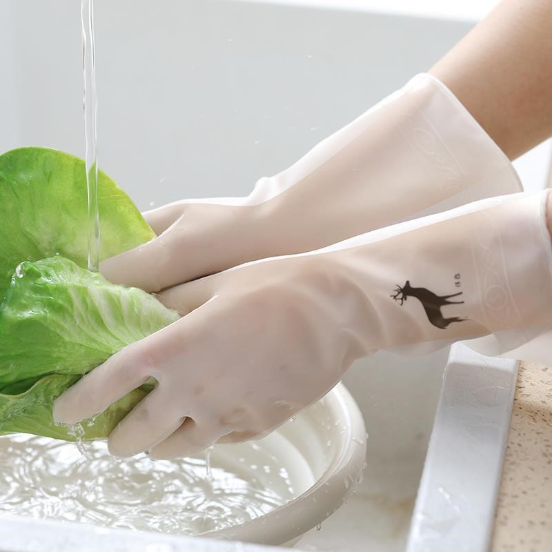Găng tay cao su siêu dai, bao tay cao su con hươu tiện dụng chất liệu trong suốt siêu bền - Cocochang