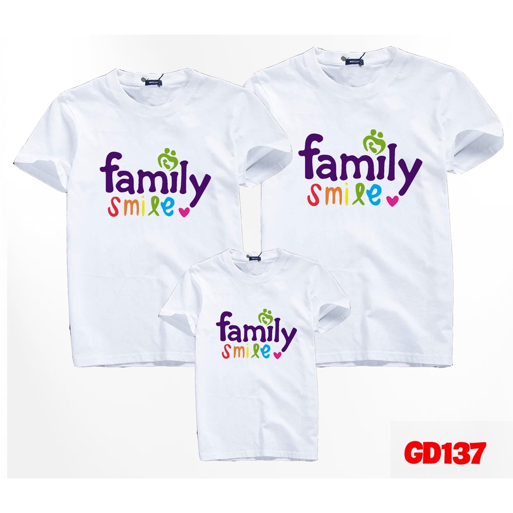 Áo Thun Gia Đình Cổ Tròn Family Smile - Ktqn Tshirt And Uniform