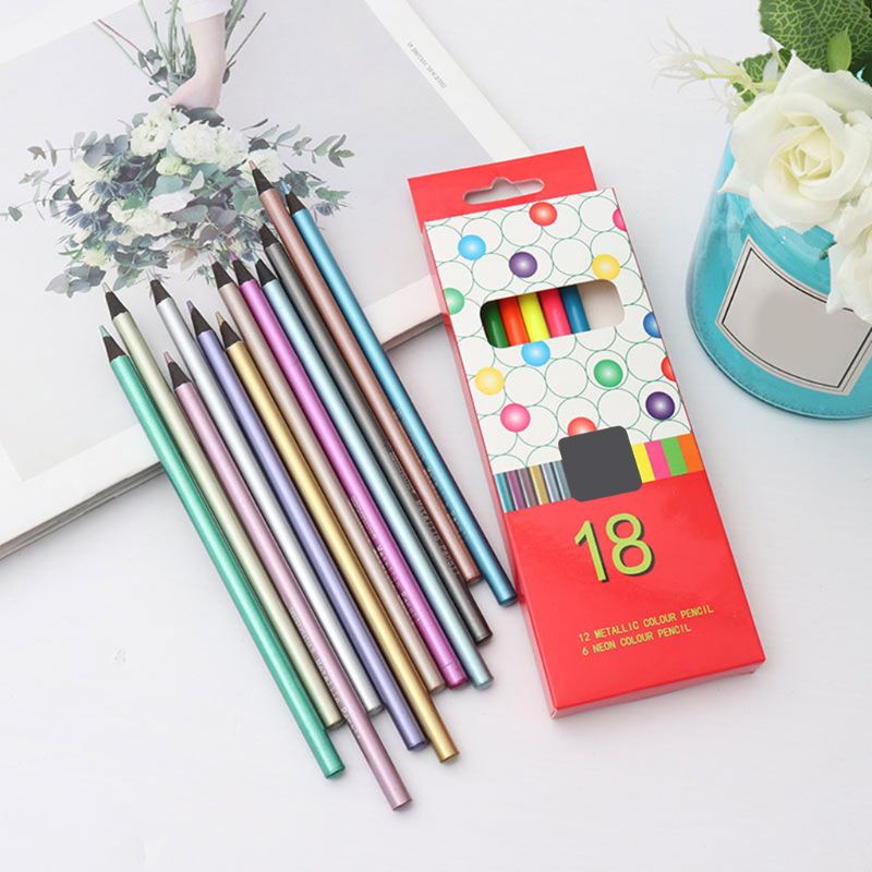 Bộ 12 Bút Chì Màu Dùng Vẽ Phác Thảo / Trang Trí Móng Nghệ Thuật